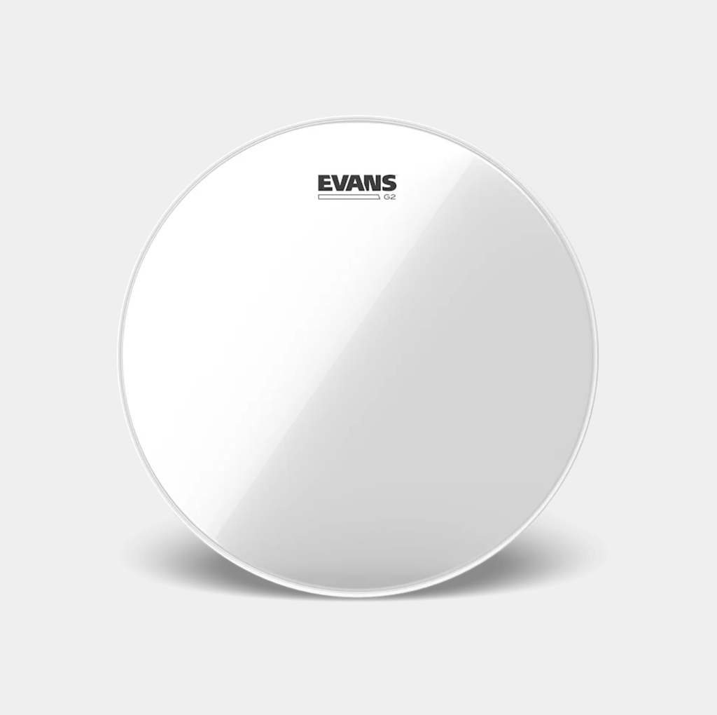 PARCHE EVANS, PARA TAMBOR (TOM) DE 10", SERIE G2, DOBLE CAPA, TRANSPARENTE
