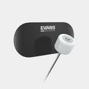 PROTECTOR PARA PARCHE DE BOMBO EVANS, SERIE BLACK NILON, PARA DOBLE MAZO, CON ADHESIVO, COLOR NEGRO