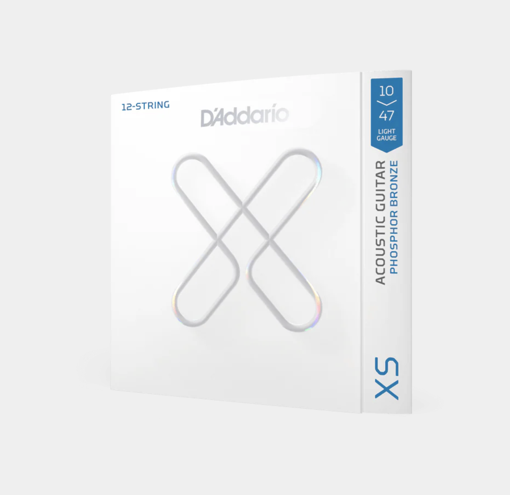 SET DE CUERDAS D´ADDARIO, PARA GUITARRA ACUSTICA, SERIE XS, METALICO, CALIBRE 010/047, PHOSPHOR BRONZE, CON LIGERO REVESTIMIENTO