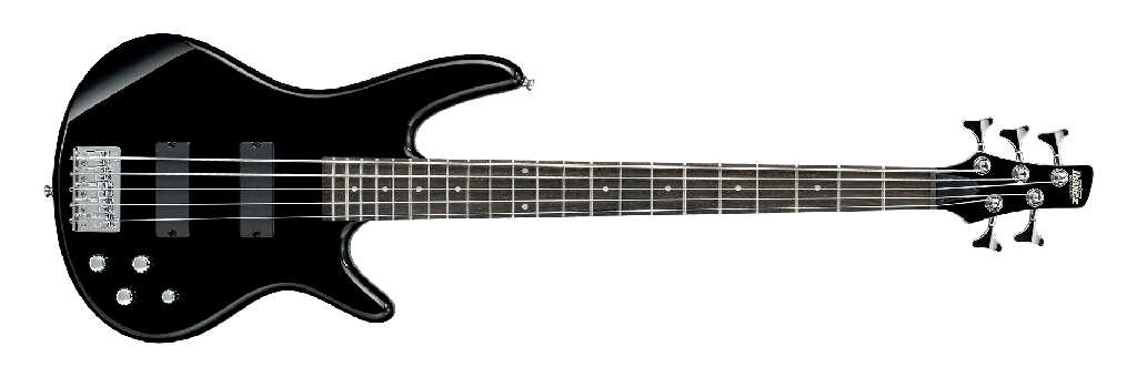 BAJO ELECTRICO IBANEZ, 5 CUERDAS, PASIVO, 22 TRASTES, COLOR NEGRO