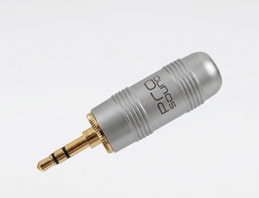 2 PACK CONECTOR PROSOUND, TRS 1/4 MACHO (PLUG 3.5mm), METALICO GRIS, ANGULO RECTO COLOR DORADO
