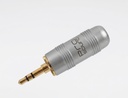 2 PACK CONECTOR PROSOUND, TRS 1/4 MACHO (PLUG 3.5mm), METALICO GRIS, ANGULO RECTO COLOR DORADO