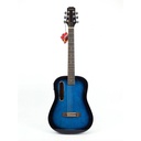 GUITARRA ELECTROACUSTICA ARANJUEZ, SERIE LAVA, 39", MADERA,AZUL, INCLUYE ESTUCHE,