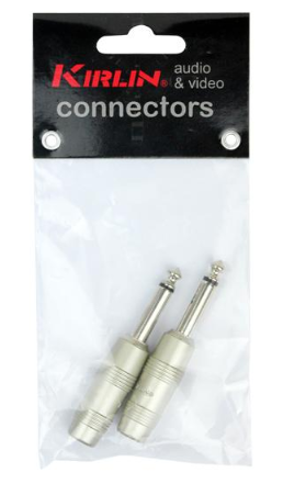 2 PACK CONECTOR KIRLIN, TS MACHO, PLATEADO