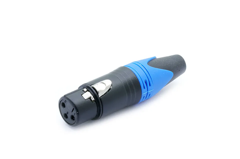 PACK 2PCS CONECTOR PROSOUND, XLR HEMBRA, NEGRO Y AZUL