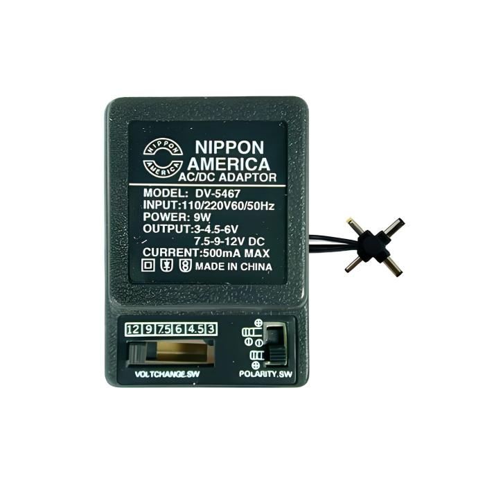 ADAPTADOR DE CORRIENTE AC/DC NIPPON AMERICA, 500 MAMP, USO UNIVERSAL, VARIOS CONECTORES