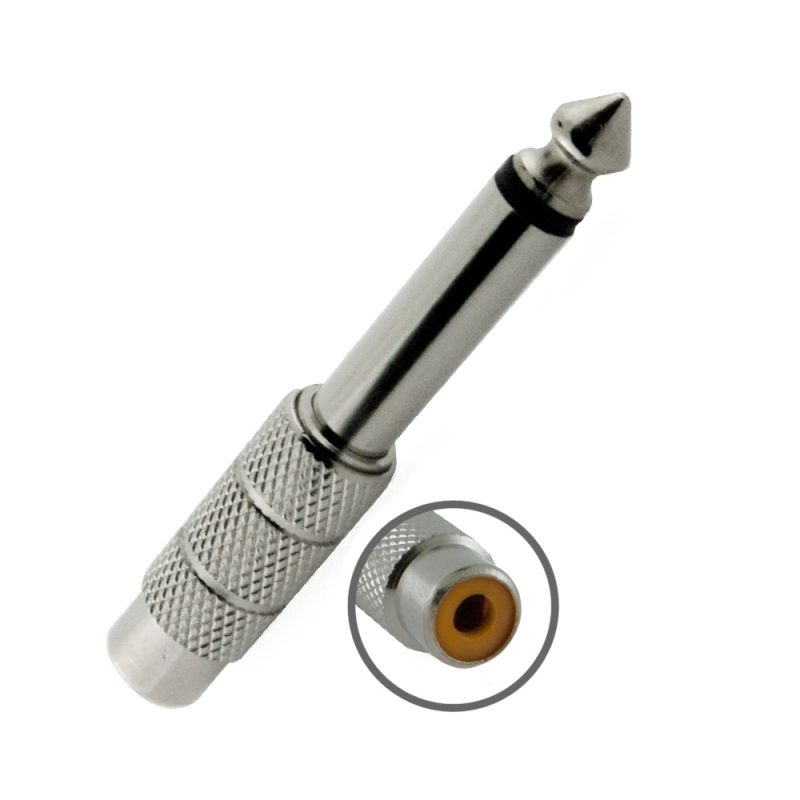 ADAPTADOR NIPPON AMERICA, DE RCA HEMBRA A PLUG 1/4 MACHO MONO