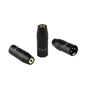 ADAPTADOR STUDIO Z, DE PLUG 1/8 HEMBRA A XLR MACHO, COLOR NEGRO