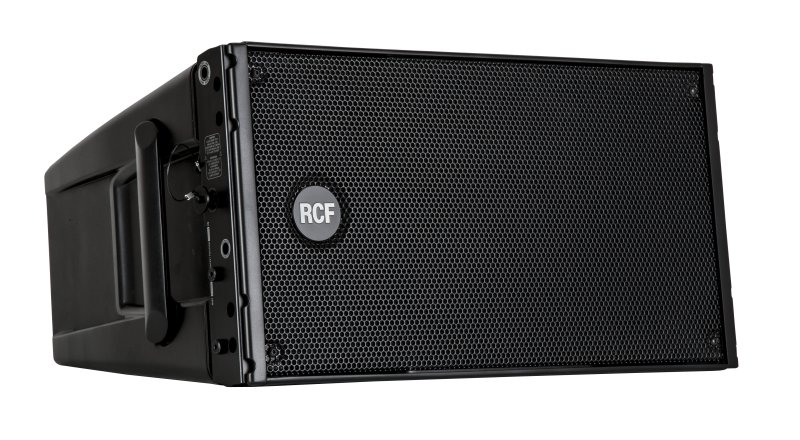 ALTAVOZ ACTIVO RCF, SISTEMA AEREO, MANUFACTURA ITALY, 2x10", NEODIMIO, FIR PHASE, 1400 WATTS, 135 dB SPL, DSP INTEGRADO