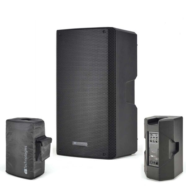 ALTAVOZ AMPLIFICADO DE 15 DB TECHNOLOGY, 800 WATTS, CLASE D, 128dB SPL, CON BLUETOOTH, INCLUYE FUNDA