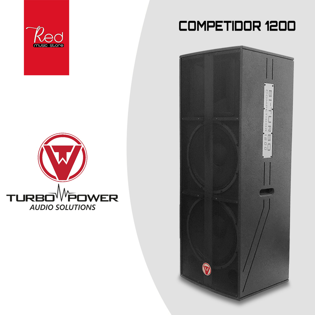 ALTAVOZ PASIVO TURBO POWER, 2X15, 600 WATTS RMS, 129 dB SPL, 4 OHMS FULL RANGE, 3 VIAS REVEST PLAST, PARLANTES TRATADOS. MADERA ULTRA LIGERA