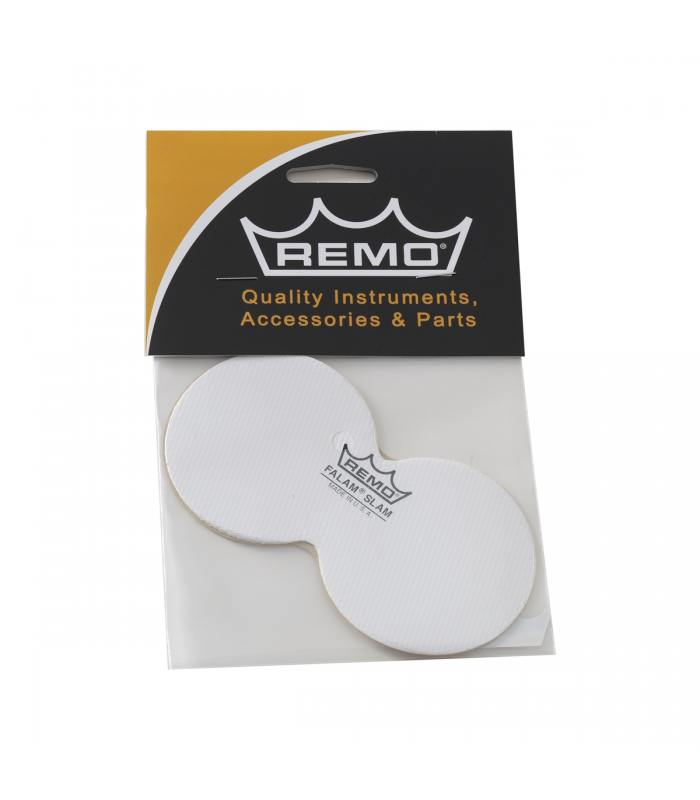 AMORTIGUADOR DE PARCHE REMO, PARA BATERIA, ADHESIVO DOBLE, BLANCO