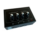 AMPLIFICADOR DE AUDIFONOS AUDIOPIPE, 4 SALIDAS, NEGRO