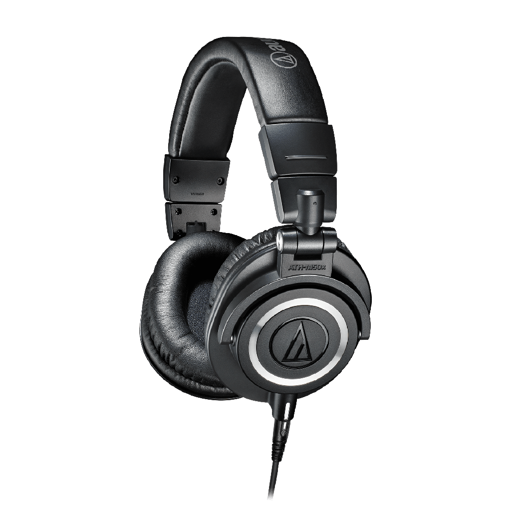 AUDIFONOS PROFESIONALES AUDIO TECHNICA, PARA MONITORIZACION Y MEZCLA, CASCOS GIRATORIOS, COLOR NEGRO