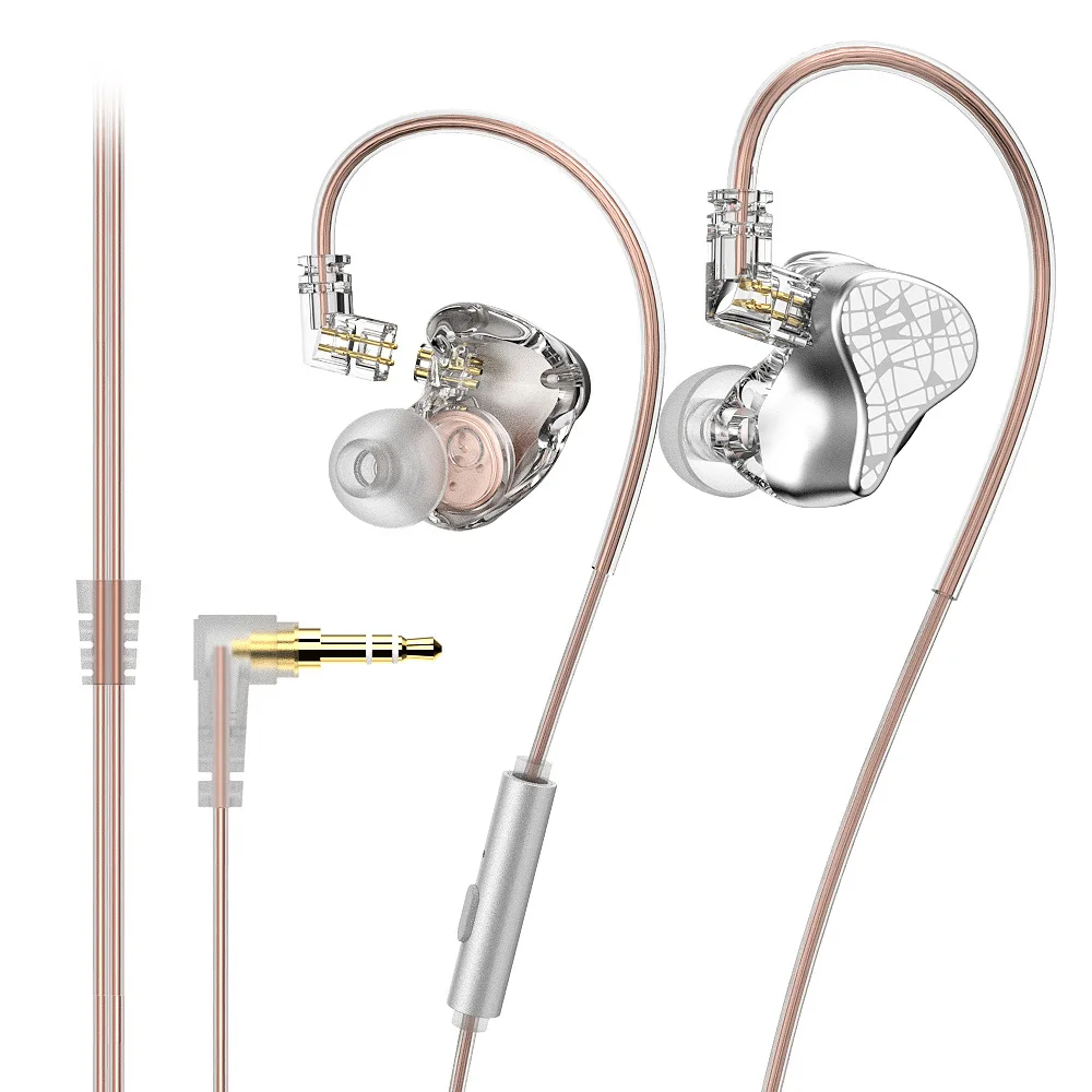 AUDIFONOS PROFESIONALES LAFITEAR, PARA MONITOREO PERSONAL, IN-EAR, COLOR MOONLIGHT SILVER