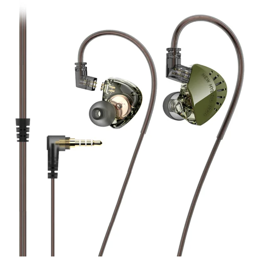 AUDIFONOS PROFESIONALES LAFITEAR, PARA MONITOREO PERSONAL, IN-EAR, COLOR VERDE