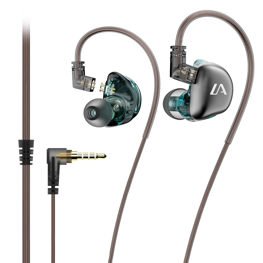 AUDIFONOS PROFESIONALES LAFITEAR, PARA MONITOREO PERSONAL, IN-EAR, GRIS