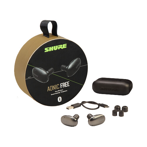 AUDIFONOS PROFESIONALES SHURE, AONIC FREE, INALAMBRICOS, NEGRO