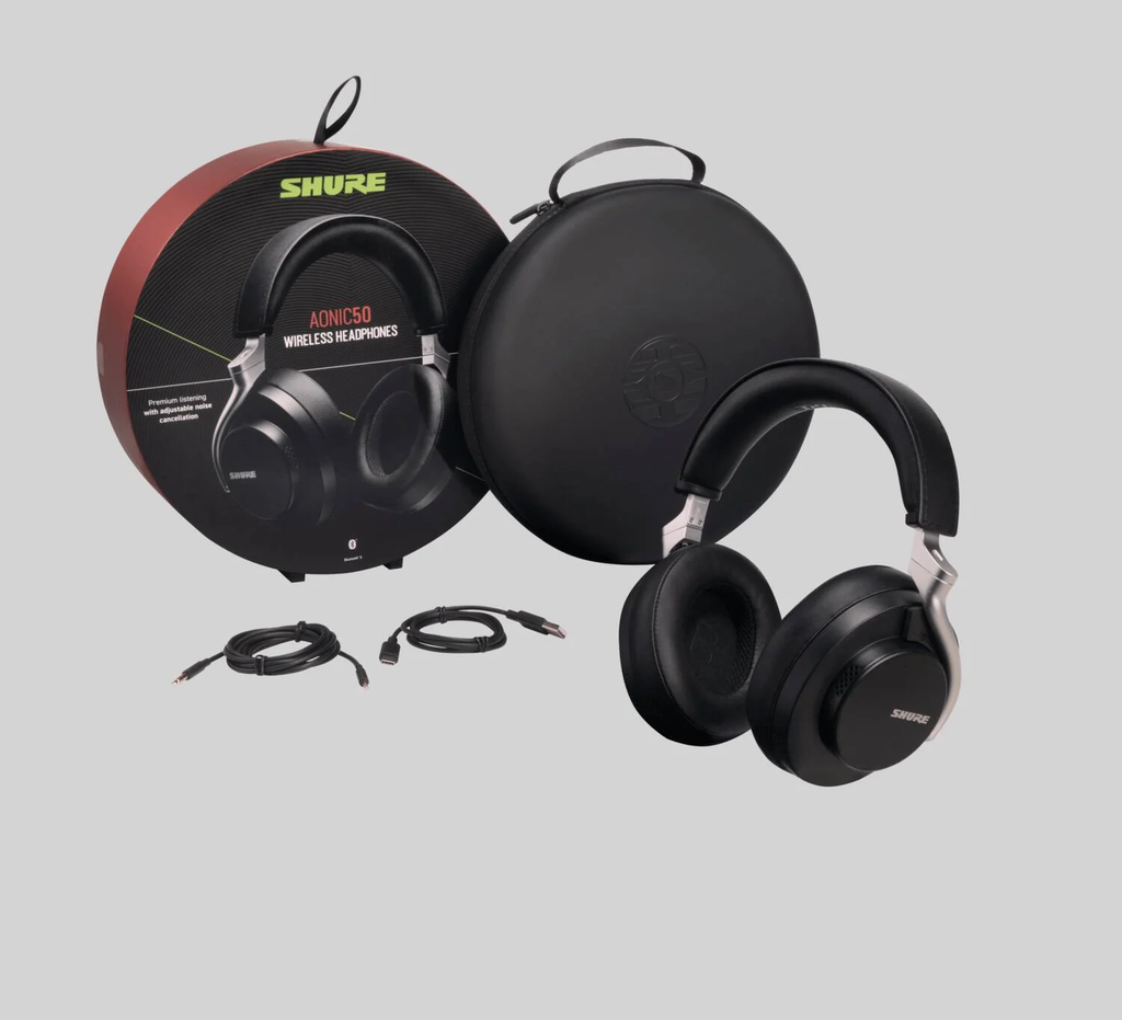 AUDIFONOS PROFESIONALES SHURE, AONIC50, INALAMBRICOS CON CANCELACION ACTIVA, NEGRO