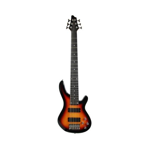 BAJO ELECTRICO HENDRIX, 6 CUERDAS, ACTIVO,  SUNBURST