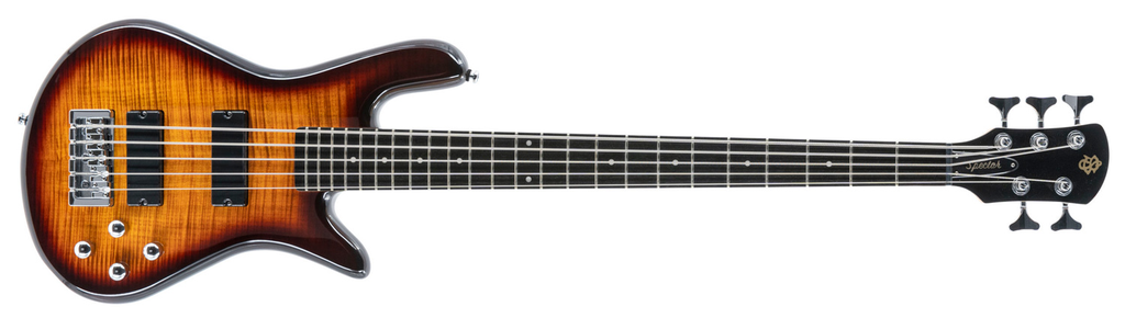 BAJO ELECTRICO SPECTOR, SERIE LEGEND, 5 CUERDAS, ACTIVO, MADERA ARCE, FRESNO, EBANO, COLOR 3 TONE SUNBURST