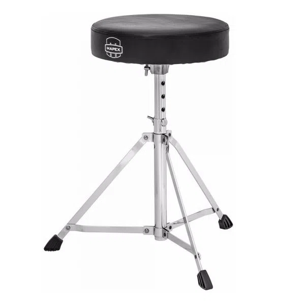 BANCO MAPEX, PARA BATERIA, PATA UNA BARRA CROMADO, ALTURA REGULABLE