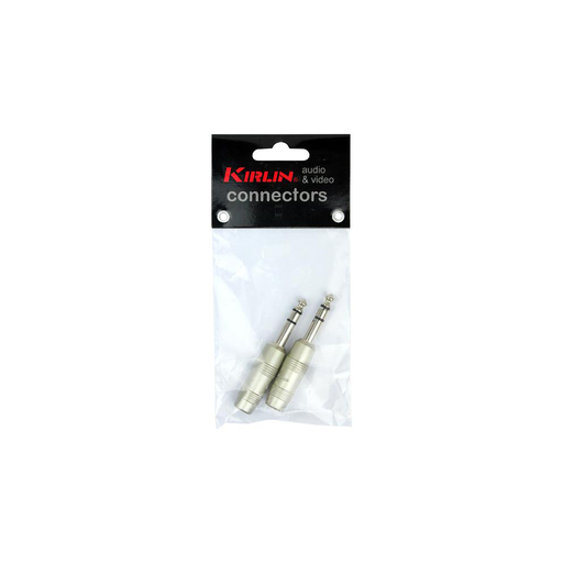 [CH-2407PRx2P] 2 PACK CONECTOR KIRLIN, TRS MACHO, PLATEADO