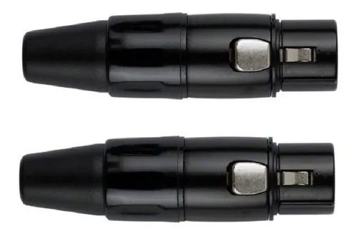 [X-3216PBx2P] 2 PACK CONECTOR KIRLIN, XLR HEMBRA, NEGRO