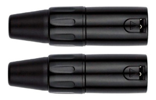 [X-3215PBx2P] 2 PACK CONECTOR KIRLIN, XLR MACHO, NEGRO