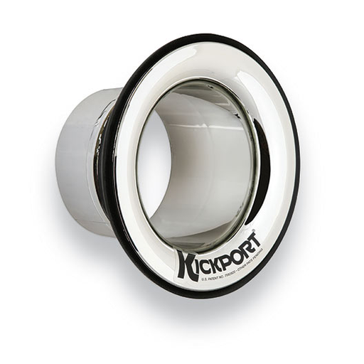 [KP2-CH] ACCESORIO DE PARCHE FRONTAL KICKPORT, MAXIMIZADOR DE FRECUENCIAS GRAVES PARA BOMBO, PLATEADO