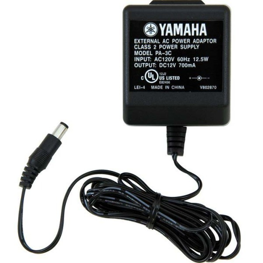 [PA-3C] ADAPTADOR DE CORRIENTE AC/DC YAMAHA, 12 VOLTIOS, PARA TECLADO YAMAHA