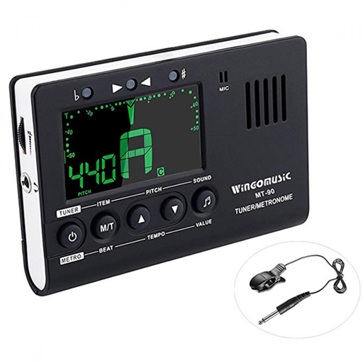 [MT-90] AFINADOR CROMATICO WINGO, CON METRONOMO Y GENERADOR DE TONOS