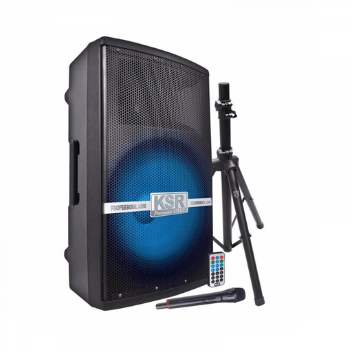 [MSA-8015] ALTAVOZ ACTIVO KAISER, 1X15, RECARGABLE, BLUETOOTH, FM, USB, SD, CON PEDESTAL