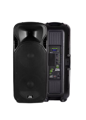 [POWER-BASS215] ALTAVOZ ACTIVO PROBASS, 2X15, USB/SD/MP3/BLUETOOTH/CR, 30 HZ – 20KHZ, CLASE H, NEGRO