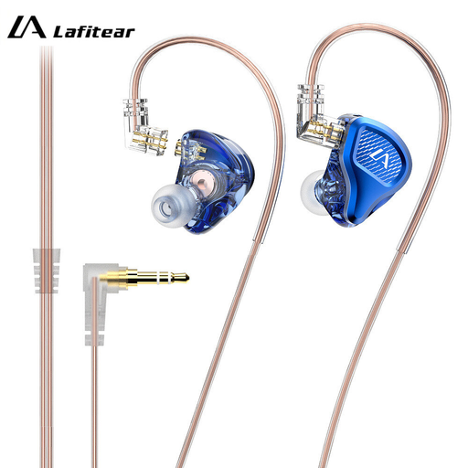 [LM2-L] AUDIFONOS PROFESIONALES LAFITEAR, PARA MONITOREO PERSONAL, IN-EAR, COLOR AZUL METALICO
