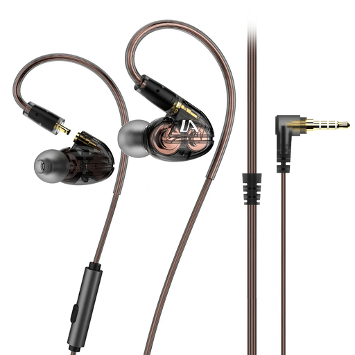 [LT1] AUDIFONOS PROFESIONALES LAFITEAR, PARA MONITOREO PERSONAL, IN-EAR, COLOR NEGRO CLEAR