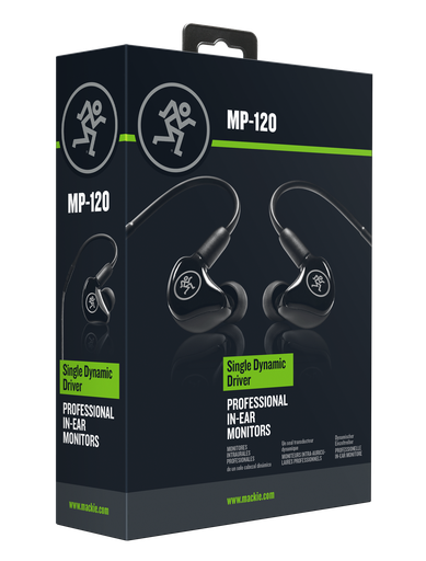 [MP-120] AUDIFONOS PROFESIONALES MACKIE, PARA MONITOREO PERSONAL, COLOR NEGRO