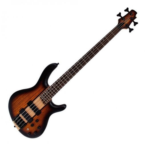 [C4 PLUS ZBMH OTAB] BAJO ELECTRICO CORT, 4 CUERDAS, ACTIVO, MADERA CAOBA, ARCE DURO Y JATOBA, COLOR TABACCO BURST DE PORO ABIERTO, CON FUNDA