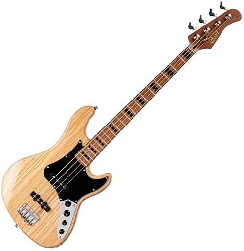 [GB64JJ NAT] BAJO ELECTRICO CORT, 4 CUERDAS, ACTIVO, MADERA MAPLE SUAVE, ARCE TOSTADO, COLOR NATURAL, CON FUNDA