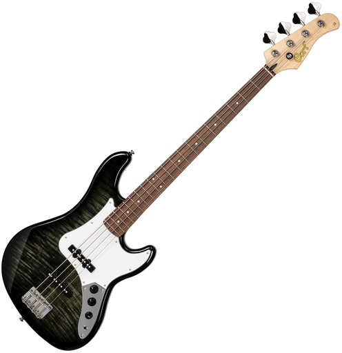 [GB24JJ-TBK] BAJO ELECTRICO CORT, 4 CUERDAS, PASIVO, COLOR VERDE MUSGO, CON FUNDA