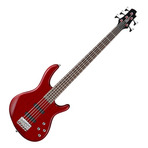 [ACTION V PLUS TR] BAJO ELECTRICO CORT, 5 CUERDAS, ACTIVO, COLOR CEREZA, PORO ABIERTO, CON FUNDA