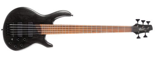 [B5 ELEMENT OPTB] BAJO ELECTRICO CORT, 5 CUERDAS, SELECTOR DE ACTIVO Y PASIVO, PASTILLAS BARTOLINI, COLOR NEGRO TRANS PORO ABIERTO, INCLUYE FUNDA