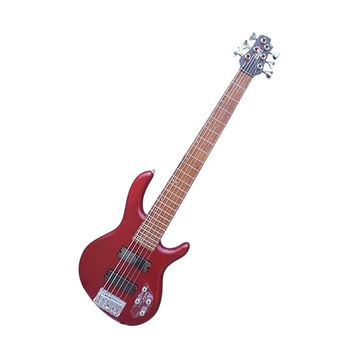 [ACTION VI PLUS OPBC] BAJO ELECTRICO CORT, 6 CUERDAS, ACTIVO, COLOR CEREZA NEGRO, PORO ABIERTO, CON FUNDA