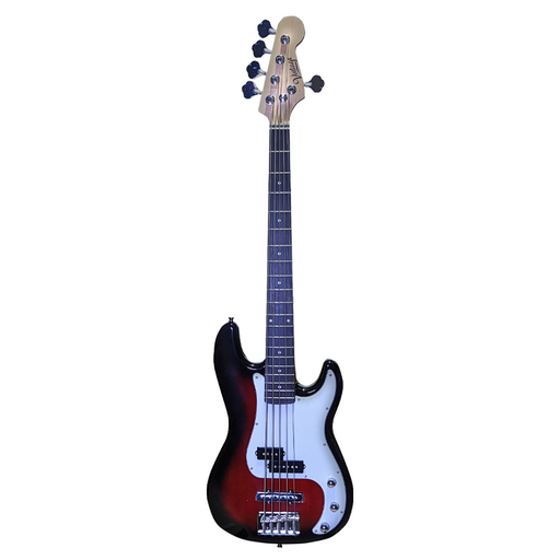 [STB-200-2 BS] BAJO ELECTRICO VINTAGE,  5 CUERDAS, PASIVO, ESTILO FENDER, SUMBURST, CON FUNDA