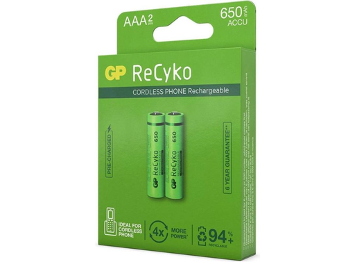 [GP100AAAHCE-2EB2] BATERIA AAA GP, RECARGABLE, 1000MAH, CARBON, 2PC