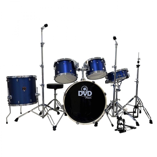 [BD-JBP1212A-BL-009] BATERIA ACUSTICA DVD, 5 PCS, SERIE TOUR, AZUL MATE