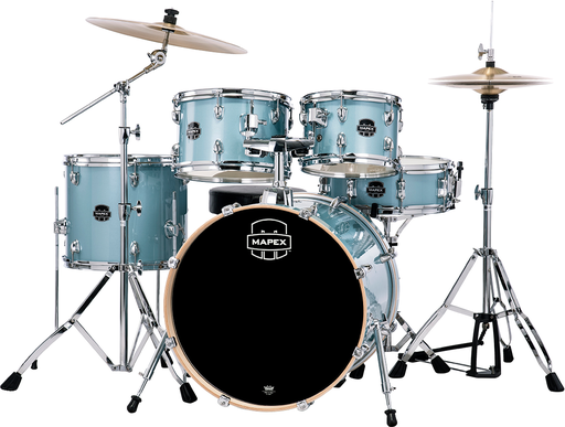 [VE5294FT VJ] BATERIA ACUSTICA MAPEX, SERIE VENUS, 5PCS, Aqua Blue Sparkle (VJ), MEDIDAS: 22", 10", 12", 16", 14"