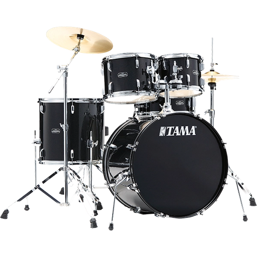 [ST52H5C BNS] BATERIA ACUSTICA TAMA, 5PCS, BLACK NIGHT SPARKLE, ARO CROMADO, INCLUYE PLATILLOS Y BANCO