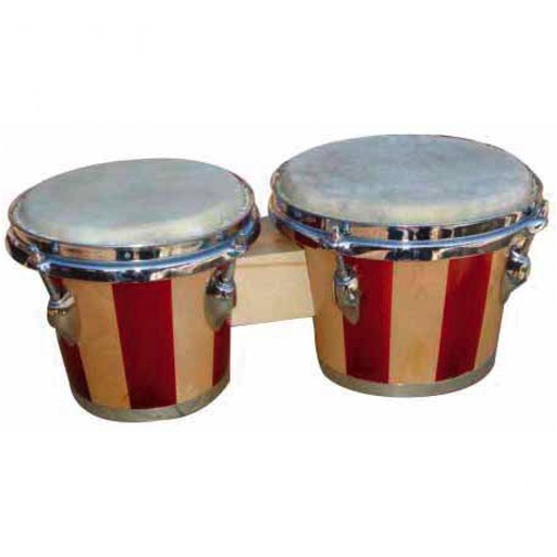 [BB-YWBDS-078NWR] BONGO BOCHELI, 7 Y 8, COLOR MADERA CON FRANJAS ROJAS