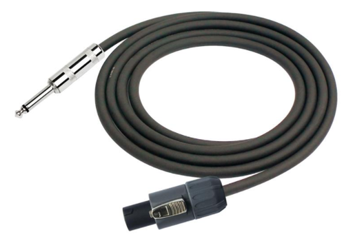 [SBCV-165K-10M/BK-16AWG] CABLE PARA BOCINA KIRLIN, SPEAKON - TS 1/4, CAPA LISO NEGRO, 10 METROS